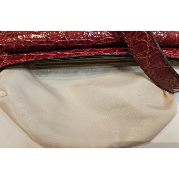 Y2K Vintage Guess ~ Mini Hand Bag ~ Red ~ Snap Closure ~ 9"W x 5"H - Picture 11 of 13